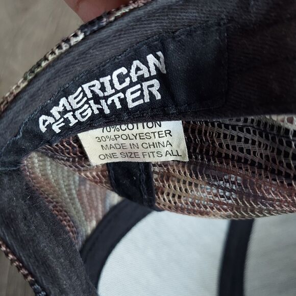 American Fighter by Affliction Fisher Hat Black/Camouflage OS - Picture 8 of 8